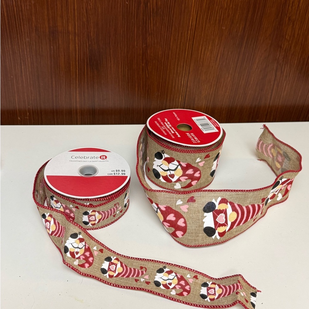 Celebrate It Valentine Gnome Wired Ribbons